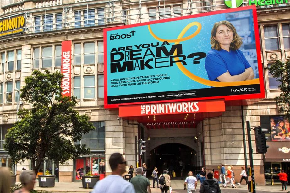 Out of home billboard for Havas Boost programme, "Are you a dreammaker?".