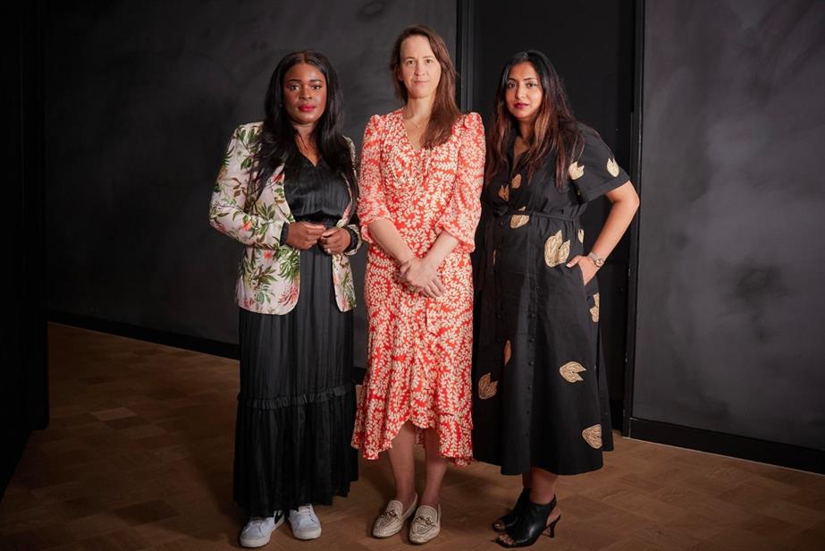 From left to right: Lauren Ogúndèkó, Chloe Hawking and Sanita Sandhu.